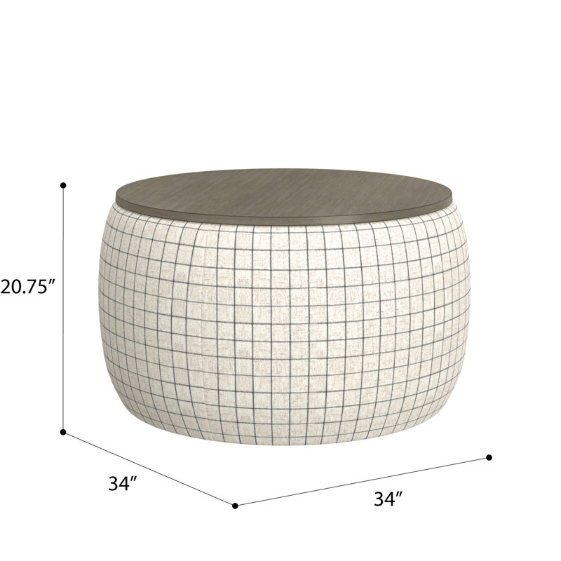 Upholstered Sofa With Storage Ottoman