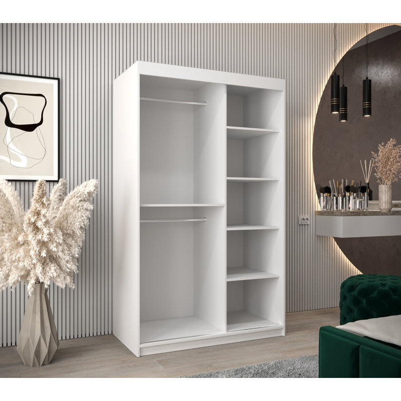 Aadu 2 Door Manufactured Wood Wardrobe, White Matte