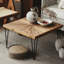 Table basse en bois massif rétro Burlywood