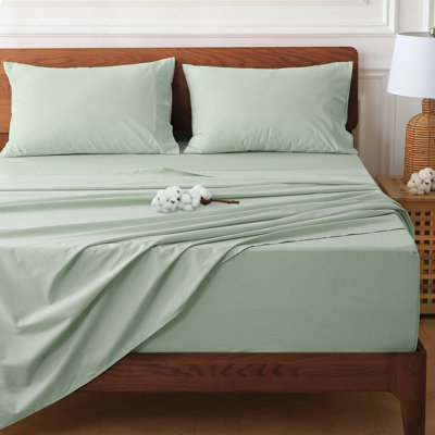 100% Cotton Sheets Extra Deep Pocket, Hotel Luxury Soft Cooling Cotton Sheet Sets