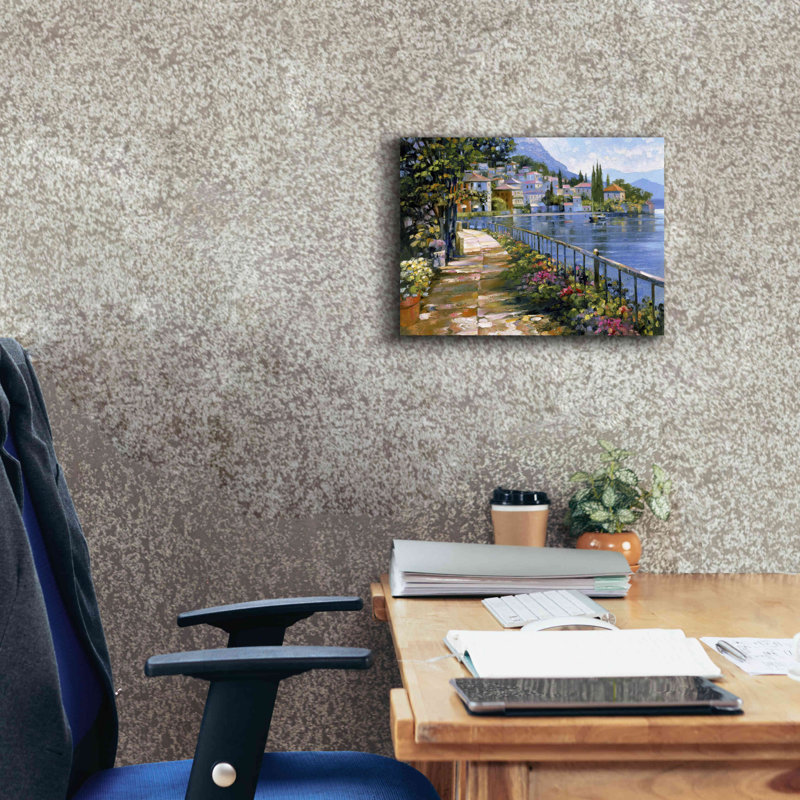 «Sunlit Stroll» par Howard Behrens, impression sur toile giclée sur toile, H 12 po x l 16 po x P 0,75 po