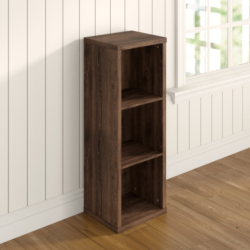 Decorative Storage 3 Cube Bookcase Unit Tiered Shelving Display by ClosetMaid, Dark Chestnut