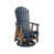 Navy Blue Top/Antique Mahogany Base