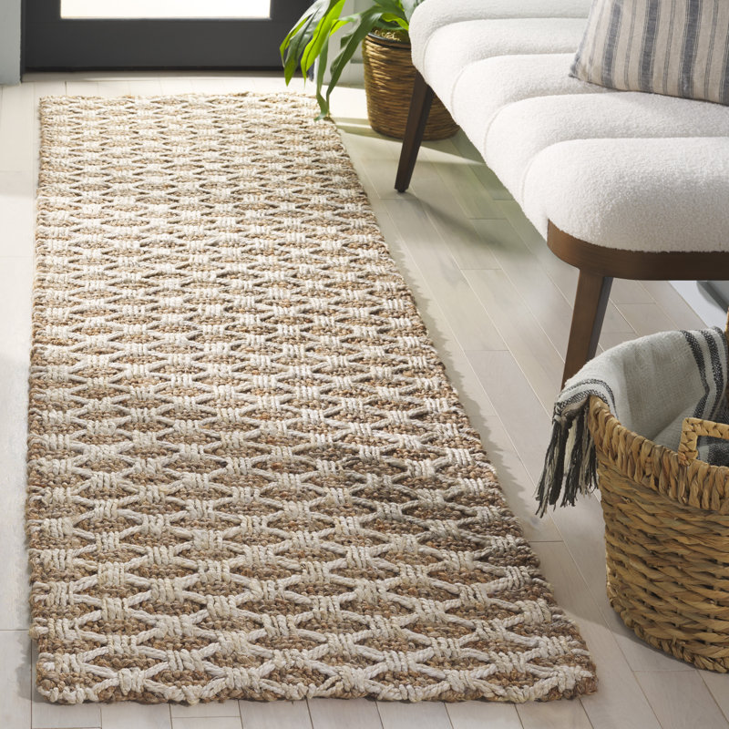 Tapis naturel en fibre naturelle 269, Tapis de couloir 2 pi 3 po x 8 pi