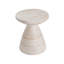 Table d'appoint d'extérieur / d'intérieur en béton léger, finition travertin