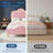 Upholstered Bed Frame with Adjustable Headboard and Footboard, Velvet Princess Platform Bedframe for Kids/Girls-1506505171-1506505175