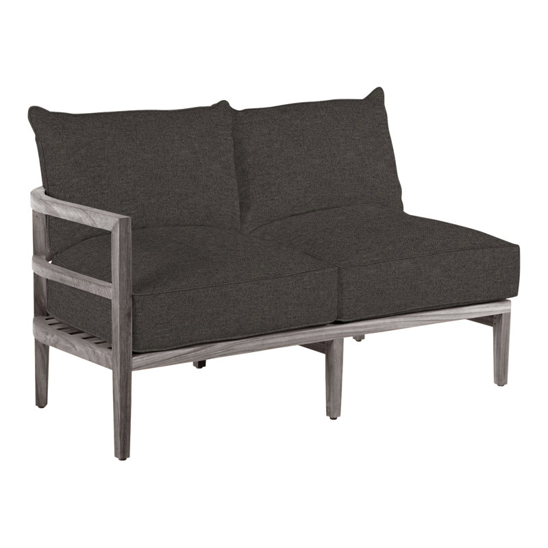 Canapé modulaire en teck Santa Barbara, Welt + bourre standard, Fossile de Vérone, Huître teck