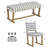 5-Piece Upholstered Dining Set – 4 Striped Chairs + 1 Bench, Table Not Included-1064867307-1064867304