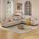 Shaped 6 Seats Modular Sectional Sofa with Storage Seats, Phone Holder and Console Table