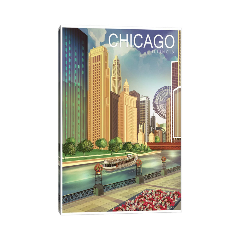 Chicago I by Old Red Truck - Wrapped Canvas Print, 101.6cm H x 66.04cm W x 1.91cm D