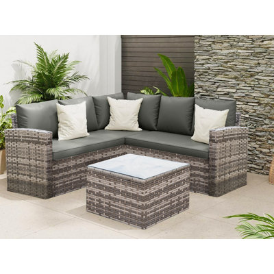 Hamler Polyethylene (PE) Wicker 5 - Person Seating Group with Cushions
