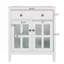 Meuble-lavabo de salle de bain avec lavabo en céramique, avec tablette réglable et plateau basculant-1048023492