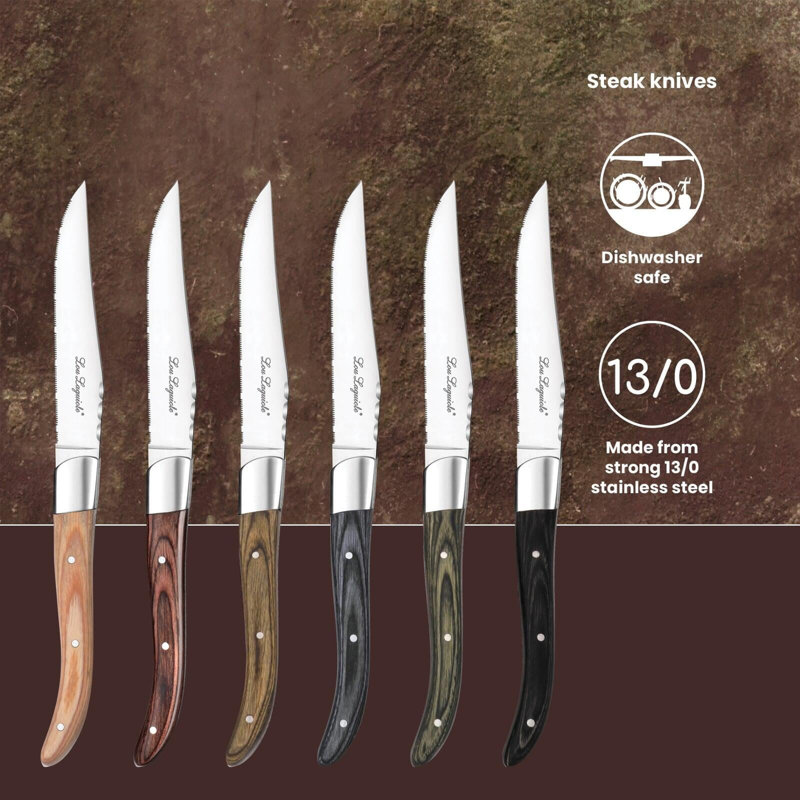 Amefa Stainless Steel Steak Knife Set