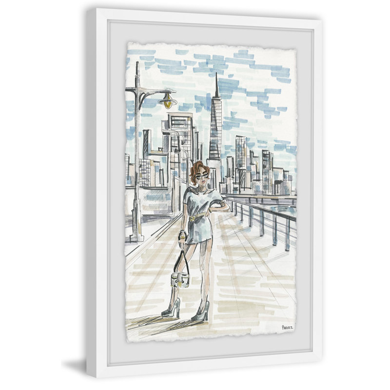 «City's It Girl», reproduction sur papier encadrée, H 12 po x l 8 po x P 1,5 po