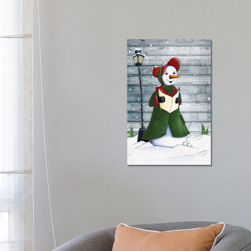 Christmas Snowmen I 1 Piece Wrapped Canvas Wall Art