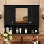 Armoire à miroir murale de 35 po x 28 po avec hauteur de tablette réglable pour la salle de bain, la chambre à coucher et le rangement