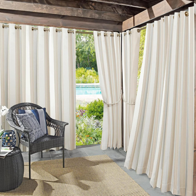 Rideau à œillets écoénergétique et isolant Cabana, Beige