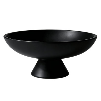 Bol piédestal en béton de 11 po, fourre-tout moderne antidérapant avec base antidérapante, centre de table décoratif pour toute table