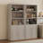 Cesiro 6-Tier Bookcase With 2 Fluted Doors And Adjustable Shelves-51567919