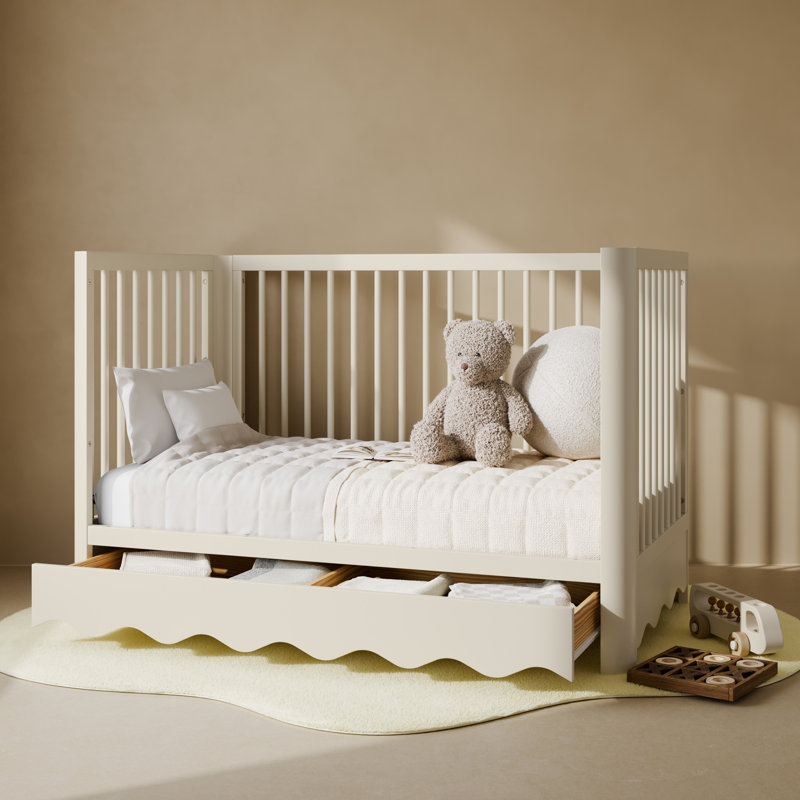 Storkcraft Casablanca Deluxe 5-In-1 Convertible Crib, Frosted Oat