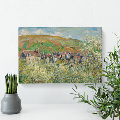 Flowering Plum Trees by Claude Monet - Wrapped Canvas