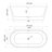63" X 30" Freestanding Soaking Acrylic Bathtub