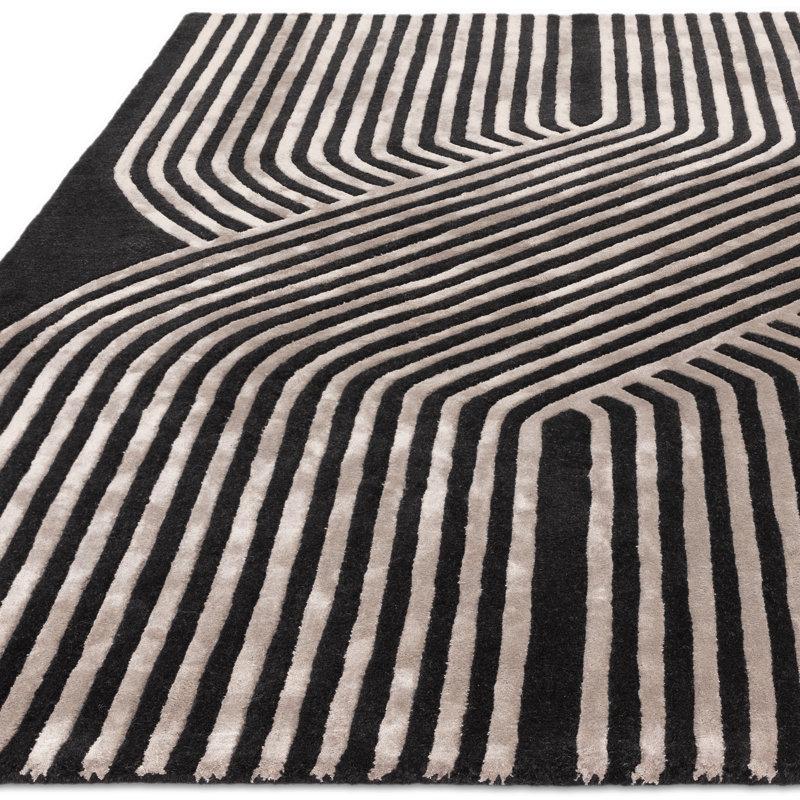 Brinlie Geometric Wool Hand Tufted Area Rug, Rectangle 160 x 230cm