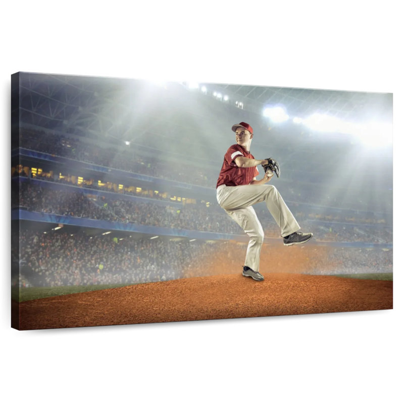 Sireci Baseball Pitcher Stance, 32" H x 48" W