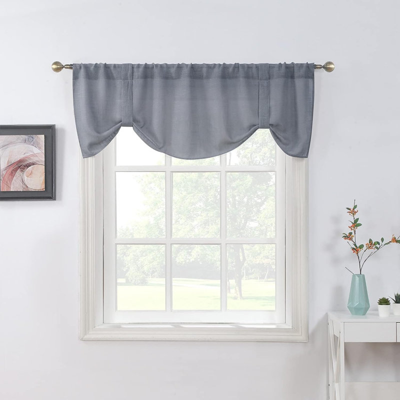 Chas Tailored Window Valance, Gray