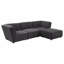 Fauteuil d'appoint rembourré en tissu anthracite foncé