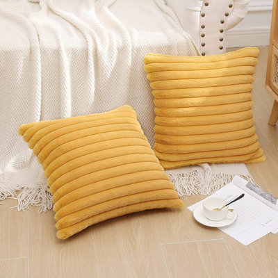 Striped Velvet Pillow Cover