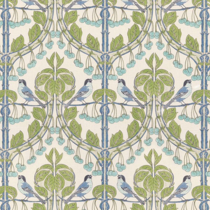 Original Brantwood Birds and Cherries Fabric