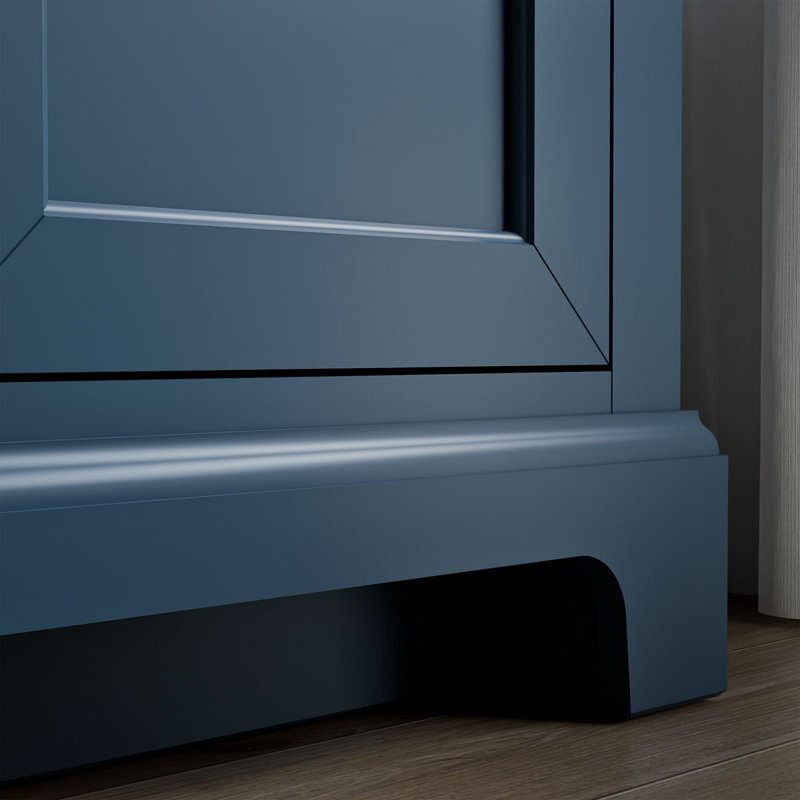 Charlemont 60 In. Bathroom Vanity Cabinet With Sinks And Quartz Top, Tidal Blue, Brushed Brass