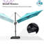10' Square Large Cantilever Umbrella with Base and 60-degree Rotation-67120622