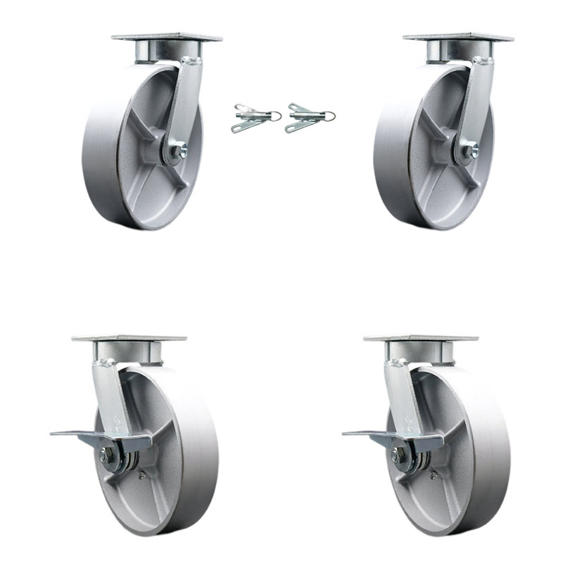 4 Piece Semi Steel Caster Set