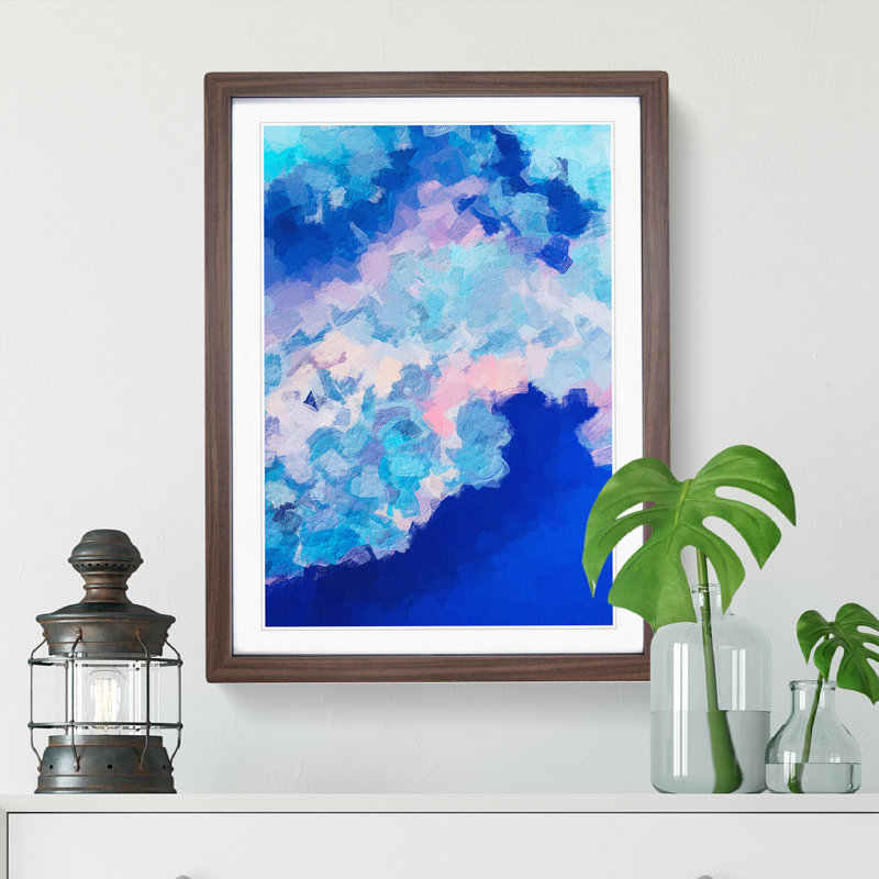 Spirit in the Sky Abstract 1 Piece Single Picture Frame Painting, 46cm H x 34cm W x 2cm D, Walnut