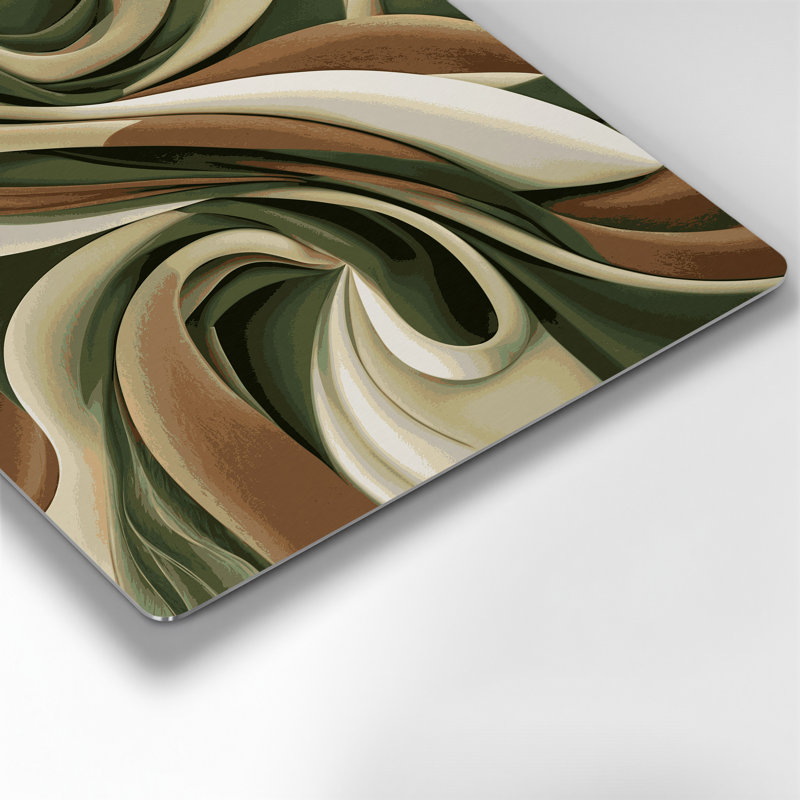 «Biomorphic Abstraction 17», art mural en métal brun, H 11 po x l 14 po