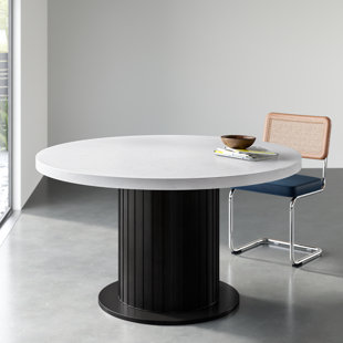 Allson Round Faux Marble Top Dining Table