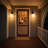 Modern 18.1"H Outdoor Wall Sconce with Dusk To Dawn, Globe Glass Porch Light, E26 Base-295153092