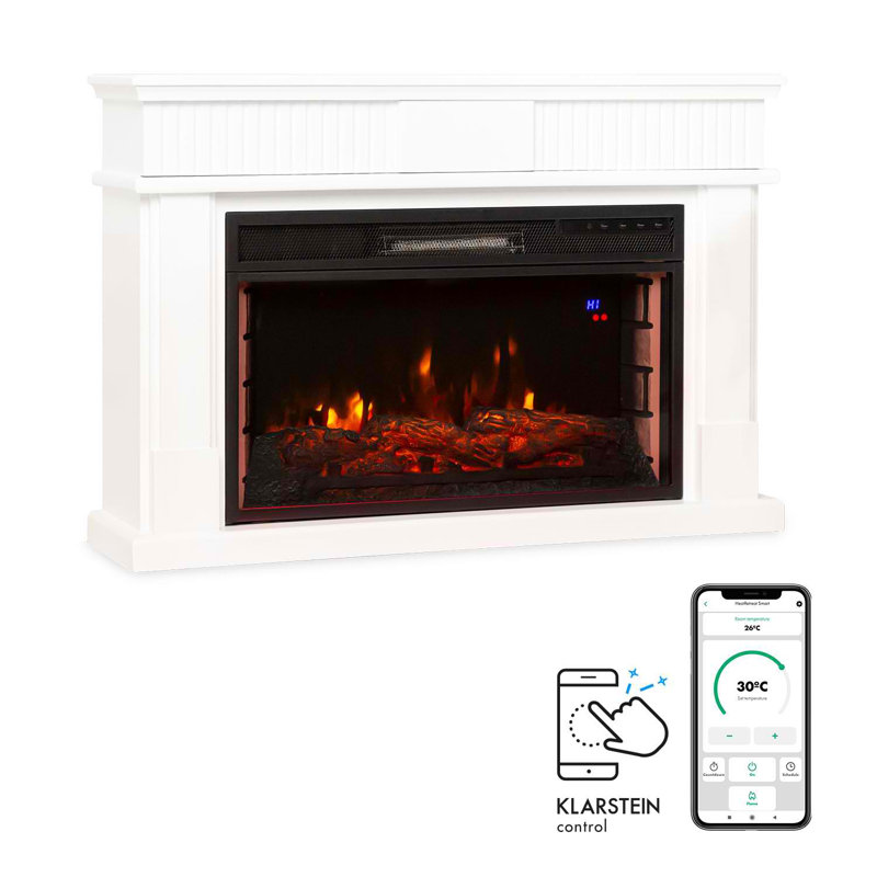 Klarstein 86cm W White Electric Fireplace