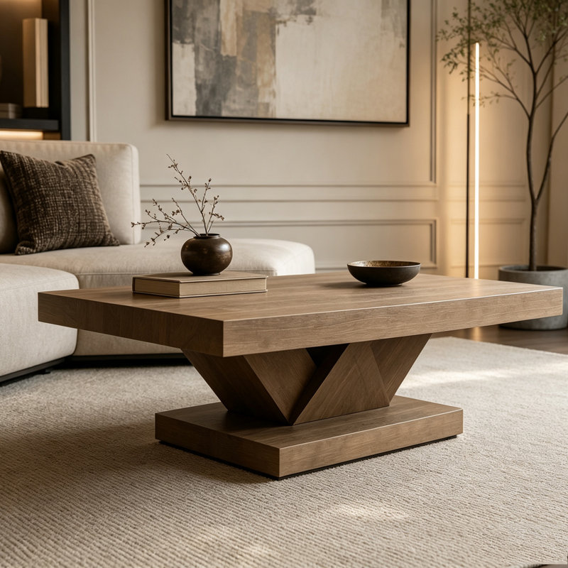 Table basse 47 "Modern, Noyer