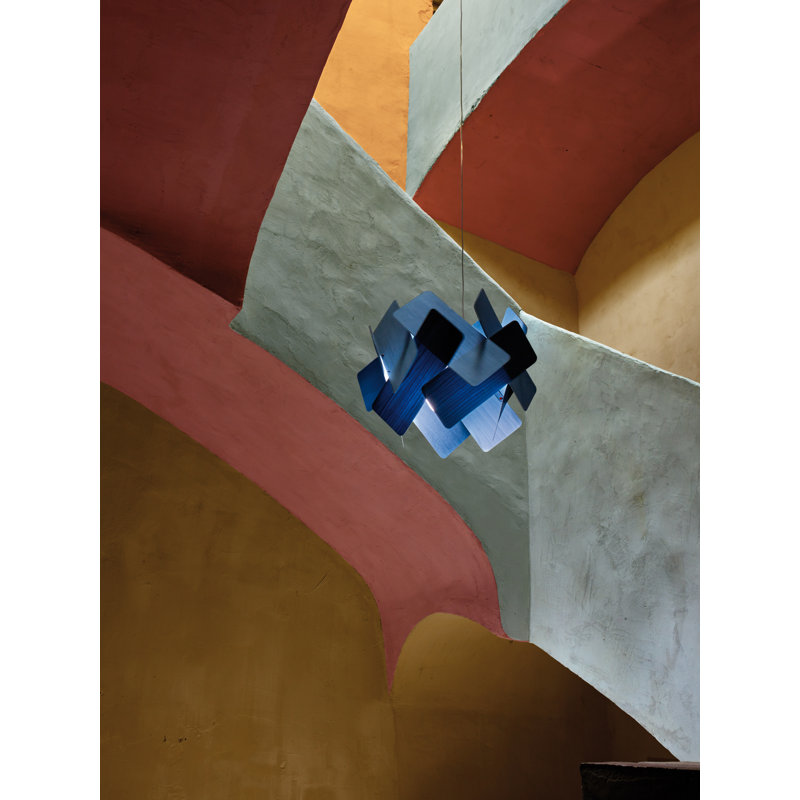Escape 1 - Light Pendant, Blue, Matte Black, E26 Base