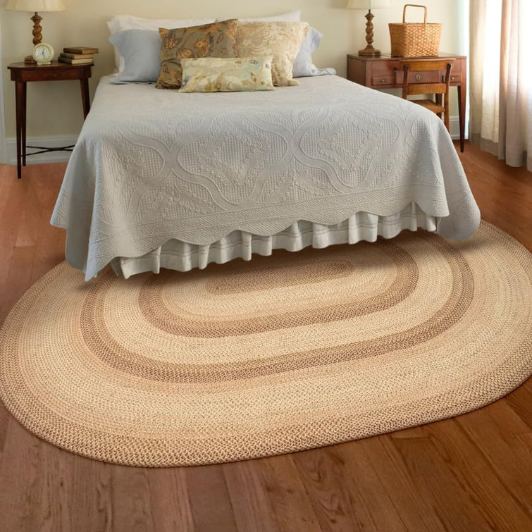 Damaj Braided Non-Shedding Premium Jute Brown/Cream Rug