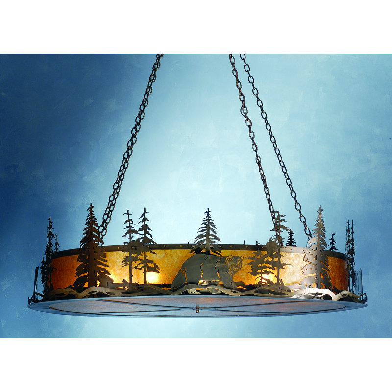 Rustic Lodge 12 - Light Antique Copper Unique/Statement Pendant