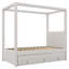 Upholstery Canopy Platform Bed With Trundle-1686800387