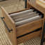 Bureau en L, finition brune