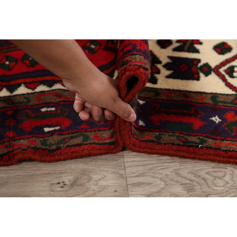 Tapis décoratif en laine noué à la main de conception unique 3 pi 2 po x 5 pi 6 po New Age