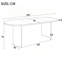 Modern Large Dining Table, 200 x 90 cm Oval Dining Table for 6-8, Double Pedestal Base, Contemporary Kitchen & Dining Room Table, Walnut Finish