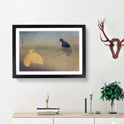 Cormorant & Two White Herons by Kitagawa Utamaro - Picture Frame Painting Print