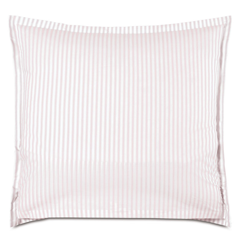Taie décorative rayée en coton Blass Ticking par Alexa Hampton, Européen, Pétale